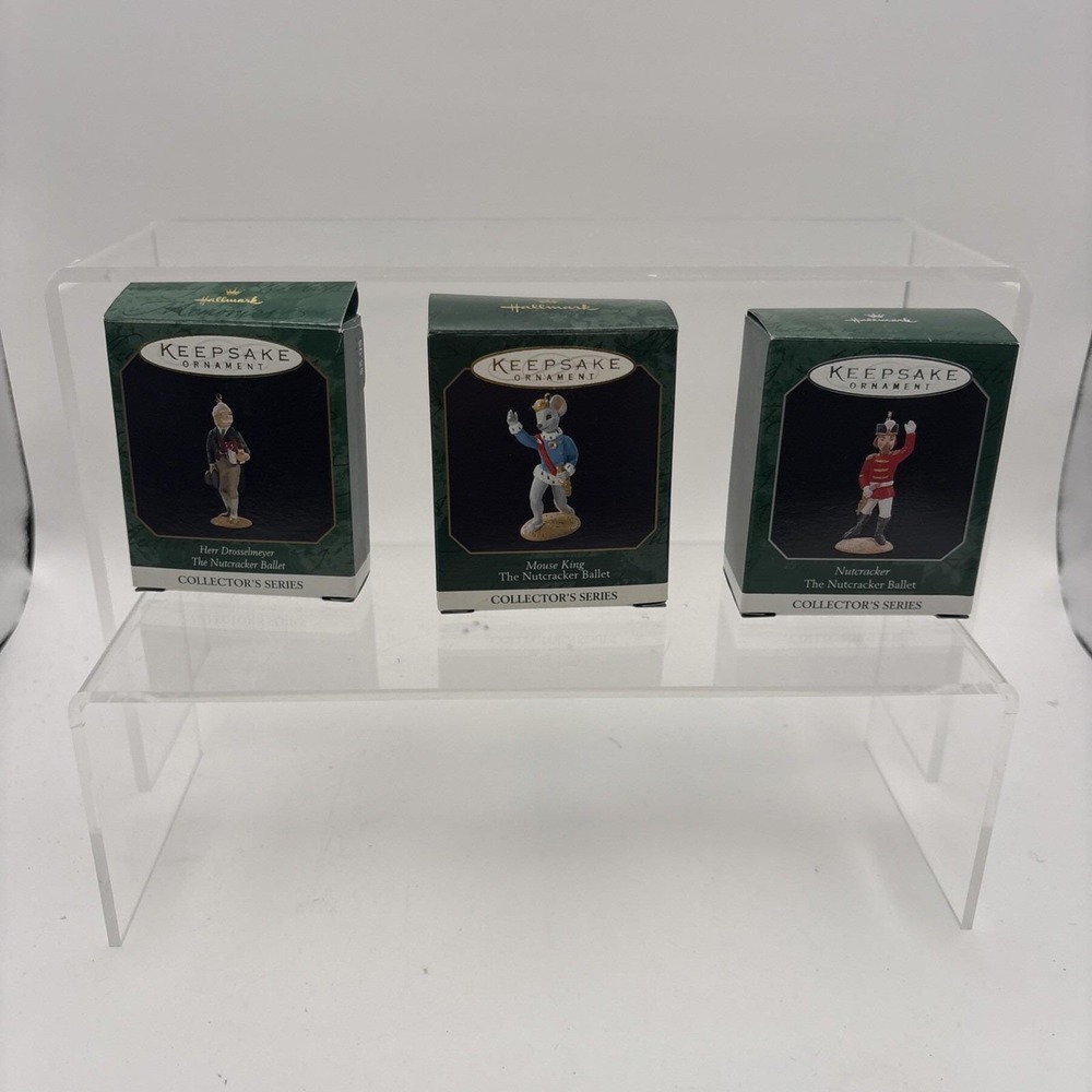 Lot of 3~Hallmark Ornaments~The Nutcraker Ballet~Nutcracker/Mouse King/Drosselme